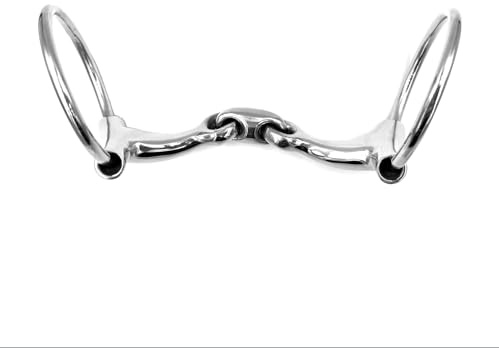 ES0094 ErgoBit Blockiert Wassertrense Edelstahl 65mm/16mm, 13.5 cm | Equine Smile Concept Ring Ringtrense Snaffle Lock Lockbit Winkel Gebiss Pferd Pony Maulschonend Reitsport