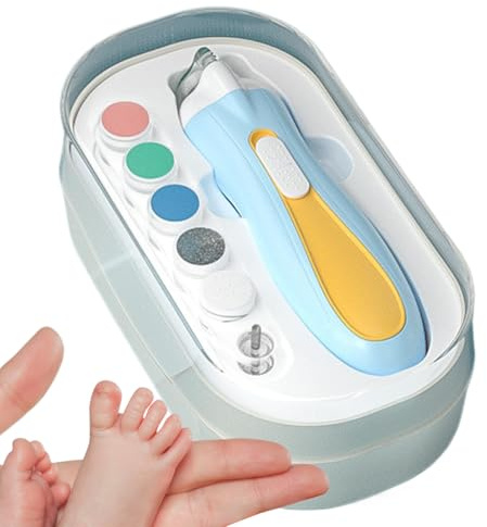 Cuidado de uñas eléctrico para bebé, recortador de uñas profesional con cubierta antipolvo de 6.69 x 3.74 x 2.36 pulgadas, lima automática de garras y cortadora de dedos, recargable para niños