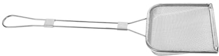 EPIGEIST Espumadera de Acero Inoxidable con Malla Fina para Filtrar Aceite y Grasas Cucharón Colador Ligero y Multiusos para Cocina Mango con Gancho para Colgar Utensilio Resistente y