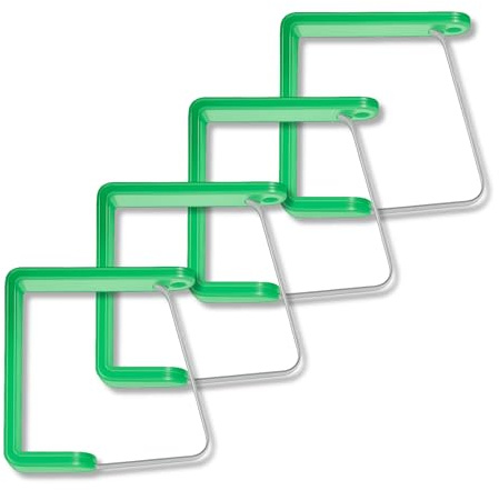 LifeChic Tischtuchklammern, 4 Stück – Grün – Tischdeckenklammern aus Metall und Kunststoff – ideal für drinnen und draußen, Garten und Picknick