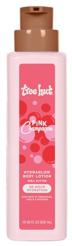 Tree Hut Hydraglow Body Lotion Pink Champagne, Hydrating & Moisturizing Daily Body Lotion for Soft, Glowing Skin with Fruity Floral Scent, 18 fl oz