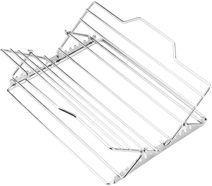 Grande griglia per arrosto regolabile per tacchino in acciaio inox, supporto per pollo, lavabile in lavastoviglie, grande pollame da cucina, forno sicuro tacchino