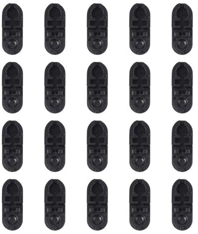 Vaguelly Conectores para Cadena de Cuentas en Color Negro, Clips de Plástico para Persianas Romanas y Estores Enrollables, Pack de 20 Piezas, Accesorios para Decoración de Ventanas
