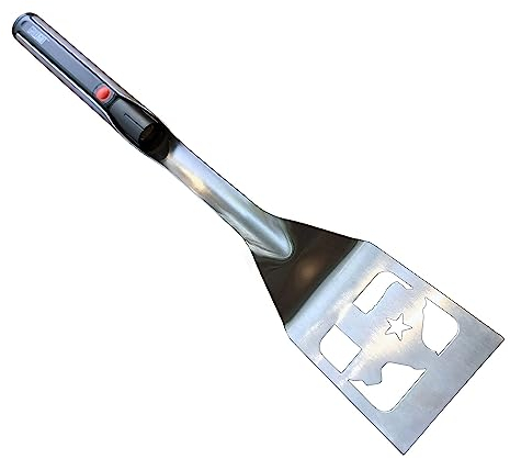 Grill Light Lone Star Texas Smart Grill Spatula Turner – Restaurant Grade Stainless Steel | Bright LED Light to Grill in The Dark | Waterproof & Dishwasher Safe | Camping Barbecue Grilling Spatula