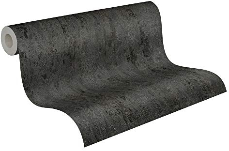 A.S. Création Vliestapete Il Decoro Tapete in Vintage Optik 10,05 m x 0,53 m grau metallic schwarz Made in Germany 326515 32651-5