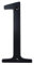 HASWARE House Number Sign 4 inch (10 cm) Modern Door Numbers Signage Plaque Street Home Address Numerals Zinc Alloy (1, Black)
