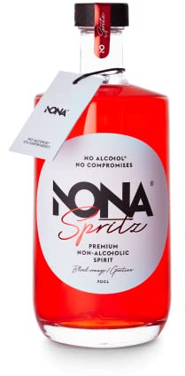 NONA Spritz 700ml | Apéritif sans alcool à la sanguine & racine de gentiane | Inspiré du Spritz italien | 0% vol | Idéal pour cocktails sans alcool au goût fruité & amer