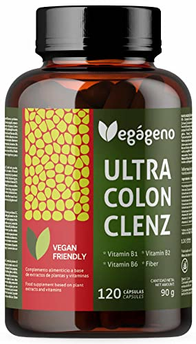 Ultra Colon Clenz. Laxatif puissant pour Constipation 120 Gélules, Detox. Ventre plat. Avec Aloe Vera, Cascara Sagrada, Senna, Papaye, Prune, Fenouil, Réglisse. Plus efficace que le Psyllium