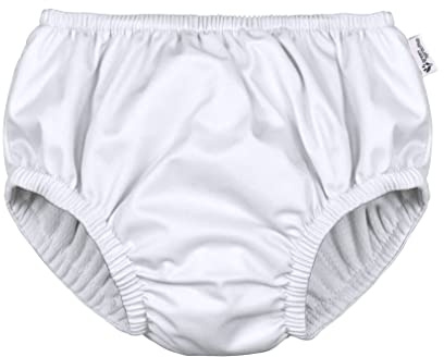 i play. by green sprouts Reusable, Eco Pull-up Swim Diaper, UPF 50, 4T, White, Patented Design, STANDARD 100 by OEKO-TEX Certified