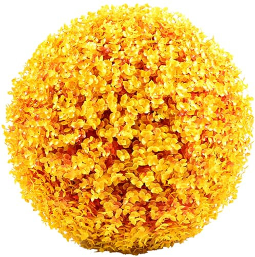 MHUQIA Künstliche Buchsbaumkugel für Innen- und Außenbereich 35cm, Garten, Hochzeitsdekoration, Heimdekoration, Buchsbaumkugel künstliche Pflanze Buchsbaum Kugel