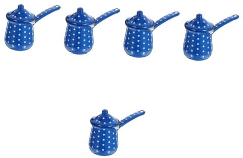 TOPBATHY 5pcs Enamel Pitcher Pot Handle Reusable Milk Jug Classic Design for Kettle Coffee Pot
