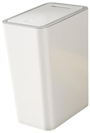 YWJLQH Papelera de Baño con Tapa Resistente Organizador de Residuos PP para Cocina Dormitorio Estudio Adecuado para Baño Hogar Oficina, 10L, Individual