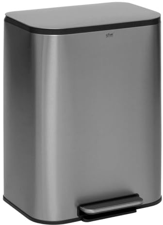 5five - poubelle en inox finition mat 50l