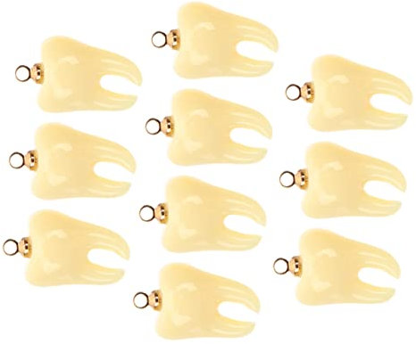 SEWOART 10stücke Harzzahnmodelle Anhänger Diy Schmuck Armband Charms Neuheit Zahnschmuck Zubehör Schmuckherstellung Material