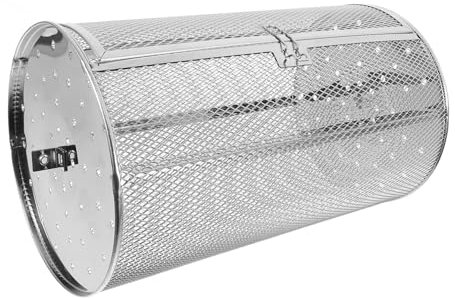 SEWOART Panier Rôtissoire INOX pour Four Électrique Panier Rotatif Barbecue Acier Inoxydable Cage Grill pour Légumes Arachides Et Châtaignes Accessoire Réutilisable pour Cuisson Rotative