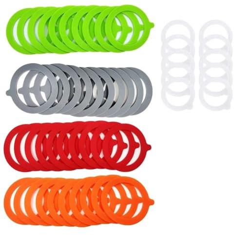 10 pezzi Guarnizioni for barattoli in silicone Guarnizioni ermetiche for barattoli di gomma Anelli Guarnizioni for inscatolamento a prova di perdite for contenitori di vetro con clip superiore Conteni