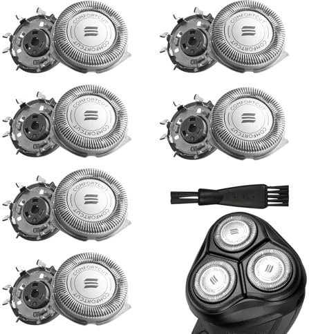 6 Pcs SH50/30 Têtes de Compatible avec Philips Serie 3000 5000 et AT8xx/AT7xx/PT7xx,Têtes de Rasoir avec Nettoyage Brosse,Lames De Remplacement pour Philips, Accessoires Pour Rasoir