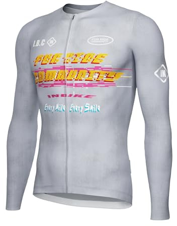 INBIKE Fahrradtrikot Herren Langarm mit 3 Taschen Atmungsaktiv Elastisch UV-Protect Schnell Trocknend Sommer WC537