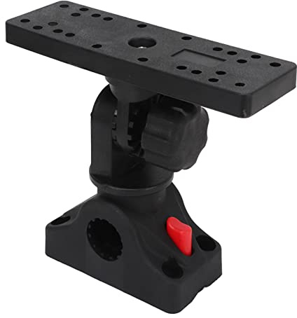 Fischfinder-Montagebasis, 360° Verstellbare Universal-Tiefenfinder-Halterung, Halterung für Marine, Boot, Kanu, Kajak, Fisch-Tiefenfinder-Elektronikhalterung, Einfache Installation