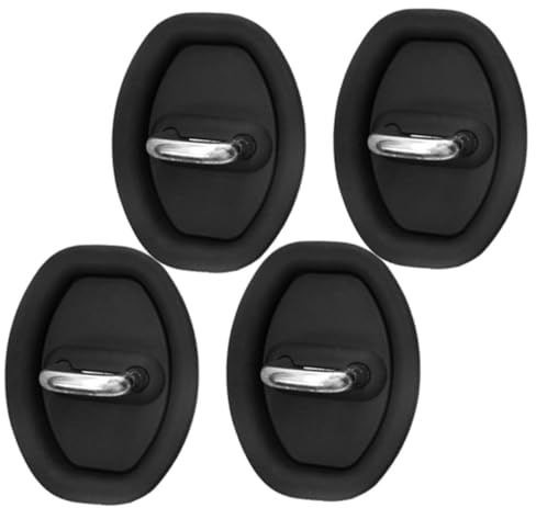 VINTORKY 4pcs Silicone Car Door Latch Covers for Car Door Lock Protection Shock Absorption Abs Pads