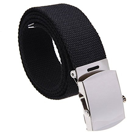 Asyduey Ceinture en Tissu Noir 38mm