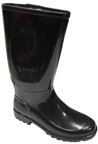 Generico stivali di gomma donna con fodera in vera lana (nero, Sistema Taglie Calzature EU, Adulto, Donna, Numero, Media, 37)