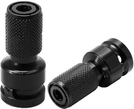 FortuneGlobe 2 Piezas Adaptadores Para Llave De Impacto 1/2 A 1/4, Porta Puntas, Varilla Hexagonal, Inoxidable, Destornillador De Impacto Para Herramientas Eléctricas, Tornillos Y Llaves De Impacto