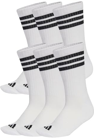 adidas 3-Stripes Essentials Cushioned Crew Socks 6 Pair Pack