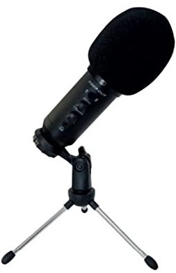 Watio Wave Microfono - Microfono USB con design professionale, qualità audio superiore, connessione facile, compatibilità con dispositivi, finitura nera. *