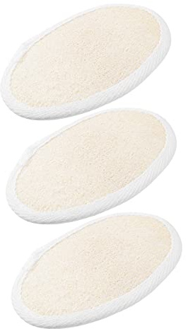 WRITWAA 3 Stück Luffaschwämme Peeling Körperschwamm aus Natürlichem Luffa mit Schnur Frottee Rückseite für Dusche Ganzkörperpflege