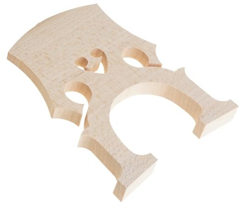 Performances Ready Cello Soundboard-Brücke, Naturholzkonstruktion mit präzisen Aussparungen für Vibratos, professionelle Cellobrücke