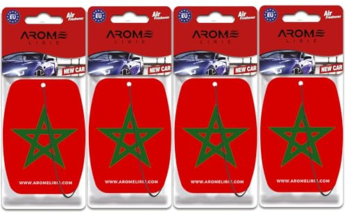 Marokko Flagge Duftbaum – 4er Pack (New Car)