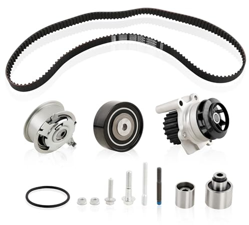 Semitory Zahnriemensatz mit Wasserpumpe Zähnezahl: 160 25 mm - Kompatibel mit 2004-2025 AUDI A1 A3 A4/ SEAT Leon/SKODA Yeti/VW Polo Golf Passat Tiguan - Ersatz OE# 03L 109 119 B, 03L 109 243 B