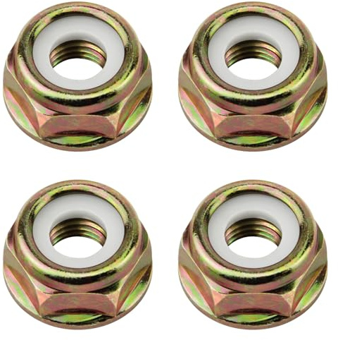 Poeland 4 piezas de tuercas universales a la izquierda M10 x 1,25, tuerca roscada izquierda piezas de repuesto para desbrozadora, accesorios desbrozadora, cortacésped