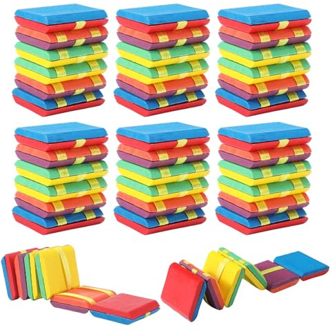 Junkin 6 Pcs Wooden Jacob's Ladder Colorful Jacob's Ladder Fidget Toys Puzzle Games & Mind Teasers for Filling Gifts Party Favor Learning Rewards, 9.7 x 1.8 Inches