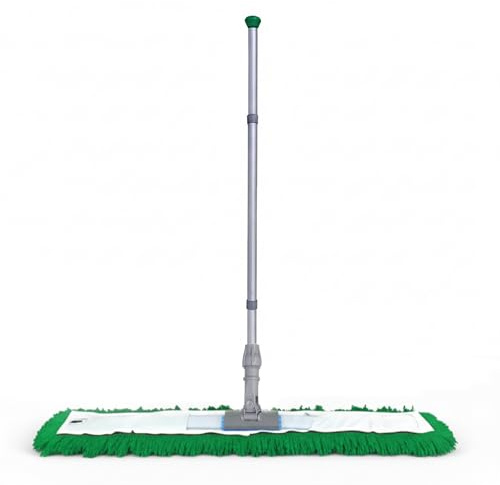 Abbey 80cm Flat Mop for Floor Cleaning - Heavy Duty Commercial Green Sweeper Mop Kit with Handle and Frame - Floor Dusters for Wooden Floors and Hard Floors