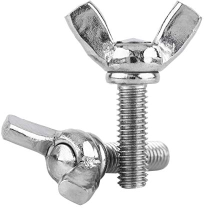 Metrische Flügelschraube M5, 10 mm, 12 mm, 16 mm, 20 mm Länge, Edelstahl, Flügelschraube, Maschinenbefestigung (10 Stück) (16 mm)