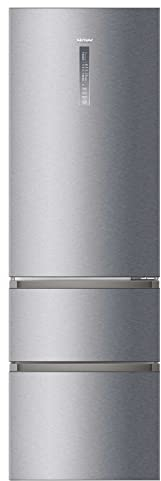 Haier 3D 60 Series 3 A3FE737CGJ - Frigorífico Combi, Cajones Direct Access al Congelador, Botellero, Motor Inverter, My Zone, Humidity Zone, Total No Frost, 371L, LED, Antihuellas, Titanium