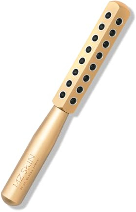 MZ Skin Tone & Lift Geranium Contouring Facial Roller 1-Unit | Sculpting Face Roller with Acupressure Pods | De-Puffs, Tones & Boosts Radiance