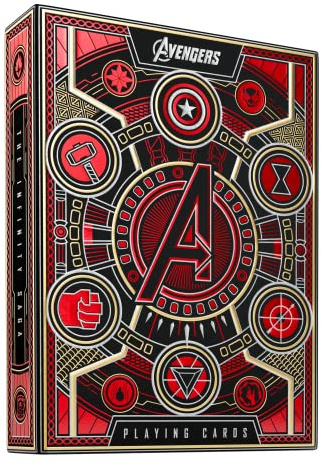 theory11 Avengers Red Edition Premium Playing Cards - Marvel Studios' The Infinity Saga Deck