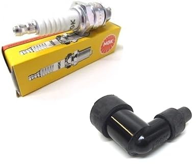 Zündkerzenstecker & Zündkerze B6HS - passend für Zündapp, Hercules, Kreidler, Mofa, Moped & Mokick - inkl. Zündkabel (0,50m)