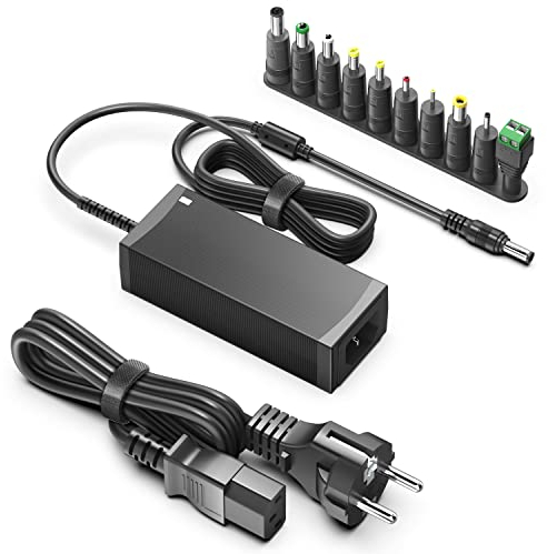 HKY Cargador Universal Portatil, 12V 3500mA Fuente de Alimentación 3,5A 3,33A 3A 2,5A Adaptador con 11 Tips para Tira de LED,USB-Hub, FritzBox, WLAN, Impresora, Telekom, Speedport, TV-Box, CCTV Cámara
