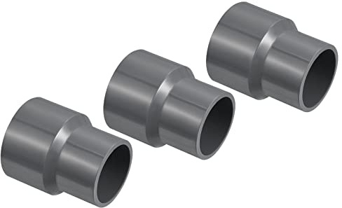 PATIKIL PVC Réducteur Tuyau Raccord 40x32mm, 3 Paquet Droit Couplage Adaptateur Connecteur, Gris