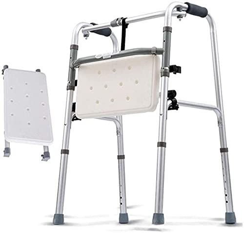 Rollator Walker, faltbarer Duschstuhl, Geriatrie – höhenverstellbare Mobilitätshilfe, Gehgestell, Krücke mit gepolstertem Sitz small gift