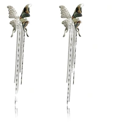 LaVenty Silver Butterfly Ear Cuff Butterfly Ohrringe Schmetterling Ohrringe Ohrringe Aesthetic Elf Ear Cuffs Feen Ear Cuffs Ohrringe