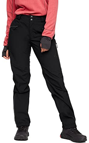 RevolutionRace Wasserdicht Silence Proshell 3L Pants für Damen, Outdoor-Shellhose mit optimaler Bewegungsfreiheit, Black/Anthracite 3.0, XL