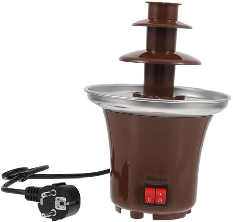 OUNONA Fontaine à Chocolat Inoxydable Trois Niveaux Appareil à Fondue Cascade Chocolat Chauffante