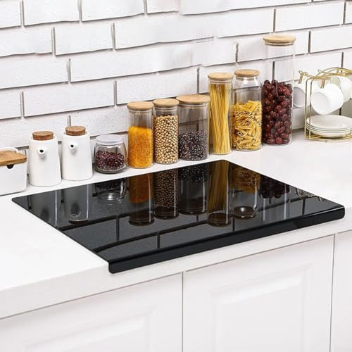 for HPLIVE Kitchen Worktops Acrylic Chopping Boards, Acrylic Black Chopping Board with Non-Slip Cutting Boards