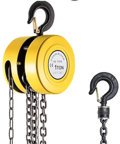 VEVOR Kettenflaschenzug, 1 Ton Kapazität, Metallgehäuse, 6m Lift Manuelle Hebezeuge, Ratschenzug mit Industrie-Grade-Stahlkonstruktion, Handkettenzug zum Heben, Ideal für Transport & Workshop