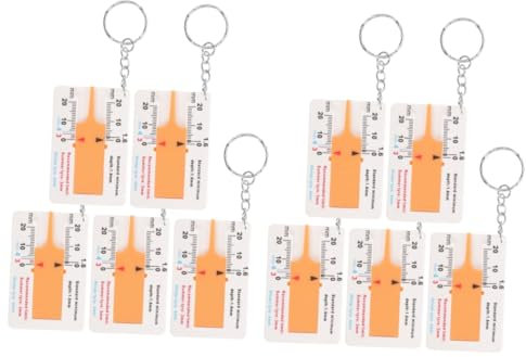 Gatuida 10pièces Jauge De De Roulement De Pneus Outil De Mesure Pour Vérifier Pneus De Voiture Portable Et Pratique Avec Design Élégant